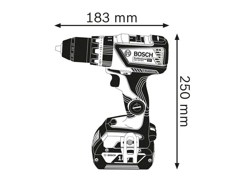 Bosch Professional Akku-Schlagbohrschrauber GSB 18V-60 C Set 4 Bosch Professional Akku-Schlagbohrschrauber GSB 18V-60 C Set – Bild 2