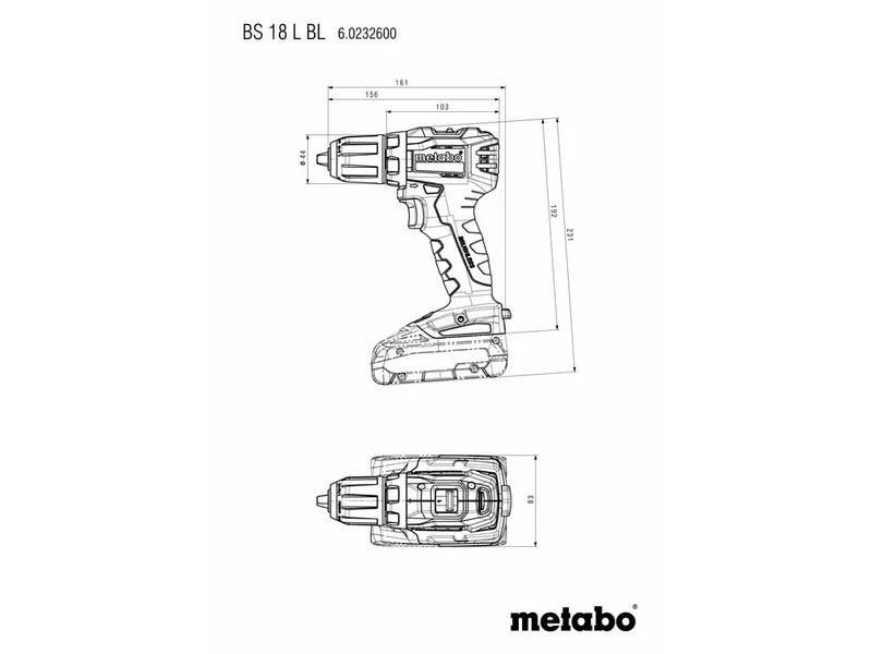 Metabo Akku-Bohrschrauber BS 18 L BL 2 x 2.0 Ah 4 Metabo Akku-Bohrschrauber BS 18 L BL 2 x 2.0 Ah – Bild 2