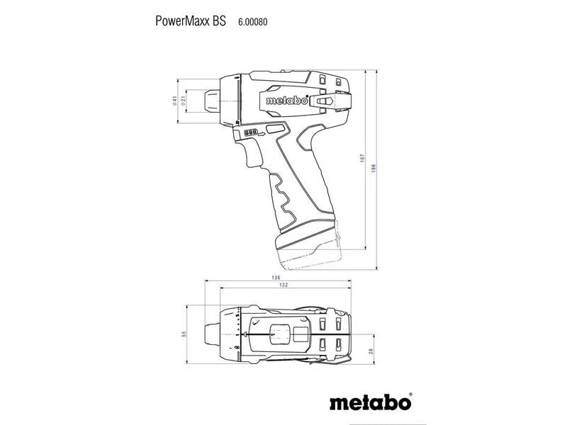Metabo Akku-Bohrschrauber PowerMaxx BS Basic 2 x 2.0 Ah 5 Metabo Akku-Bohrschrauber PowerMaxx BS Basic 2 x 2.0 Ah – Bild 3