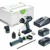 FESTOOL Akku-Bohrschrauber QUADRIVE TDC 18/4 I Set, Winkelvorsatz