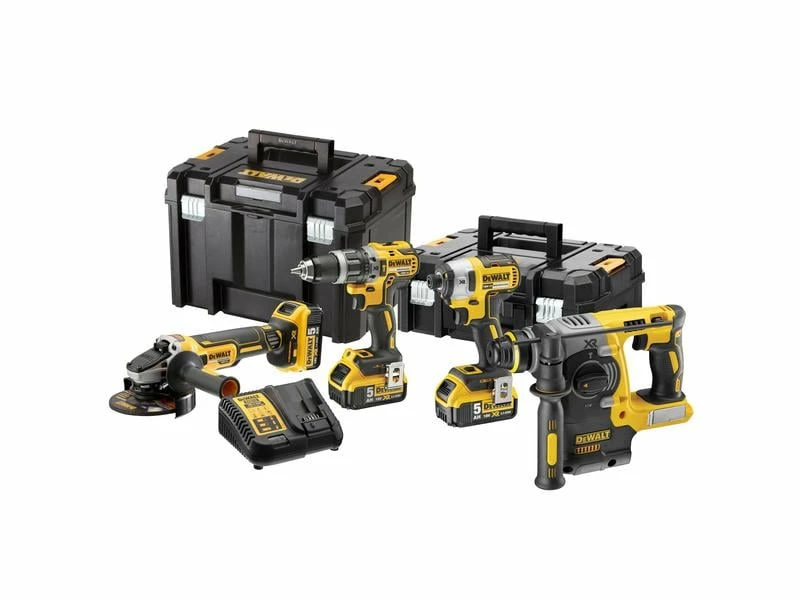 DeWalt Akku-Maschinen-Set 18 V XR mit 3x 5 Ah Akkus 3 DeWalt Akku-Maschinen-Set 18 V XR mit 3x 5 Ah Akkus