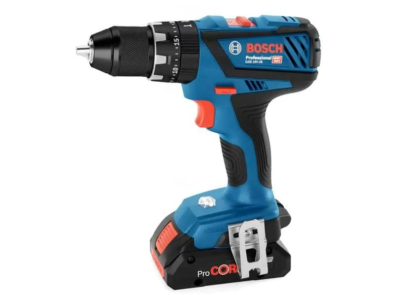 Bosch Professional Akku-Schlagbohrschrauber GSB 18v-28 2x 4 Ah Akku mit Zubehör 4 Bosch Professional Akku-Schlagbohrschrauber GSB 18v-28 2x 4 Ah Akku mit Zubehör – Bild 2