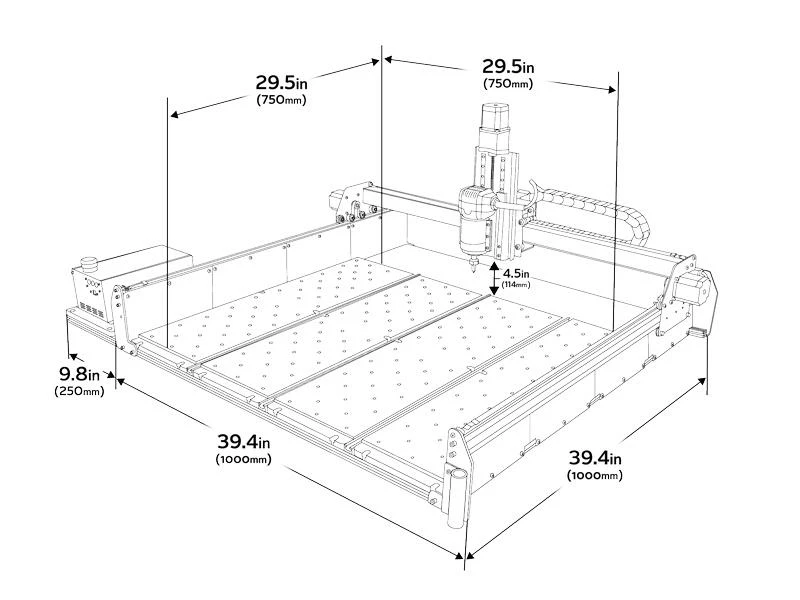 Inventables Fräsmaschine X-Carve V2 1000 mm Bausatz 5 Inventables Fräsmaschine X-Carve V2 1000 mm Bausatz – Bild 4
