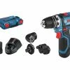 Bosch Professional Akku-Bohrschrauber GSR 12 V-15 FC Kit 2x 2.0 Ah + Aufsätze